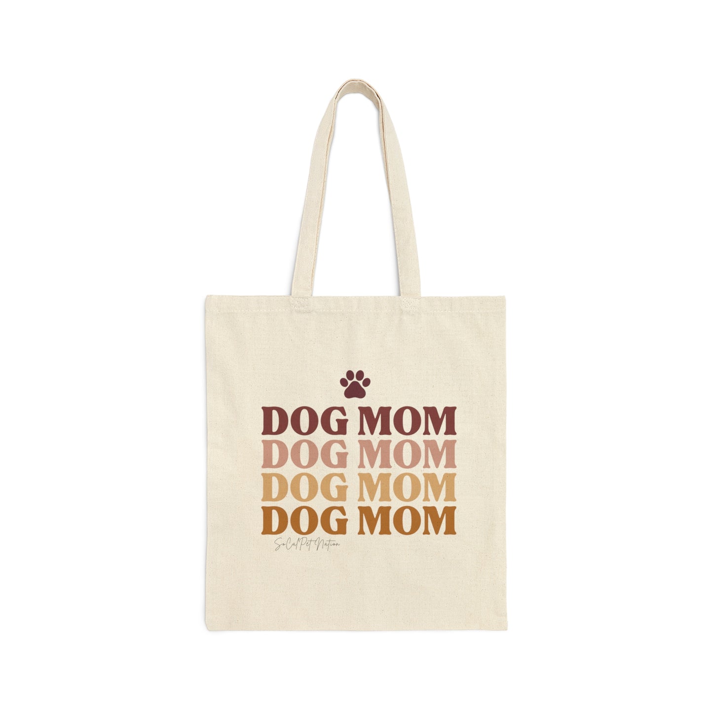 “Dog Mom” Cotton Tote Bag