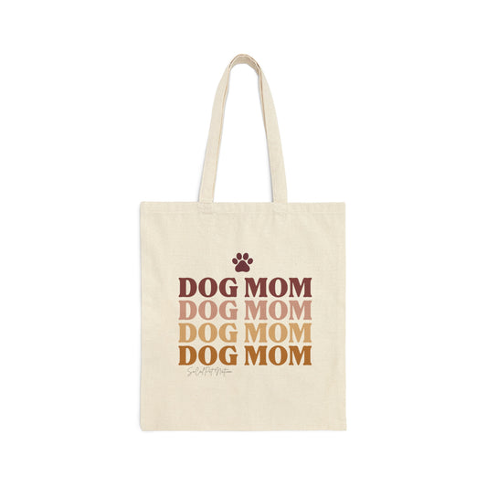 “Dog Mom” Cotton Tote Bag