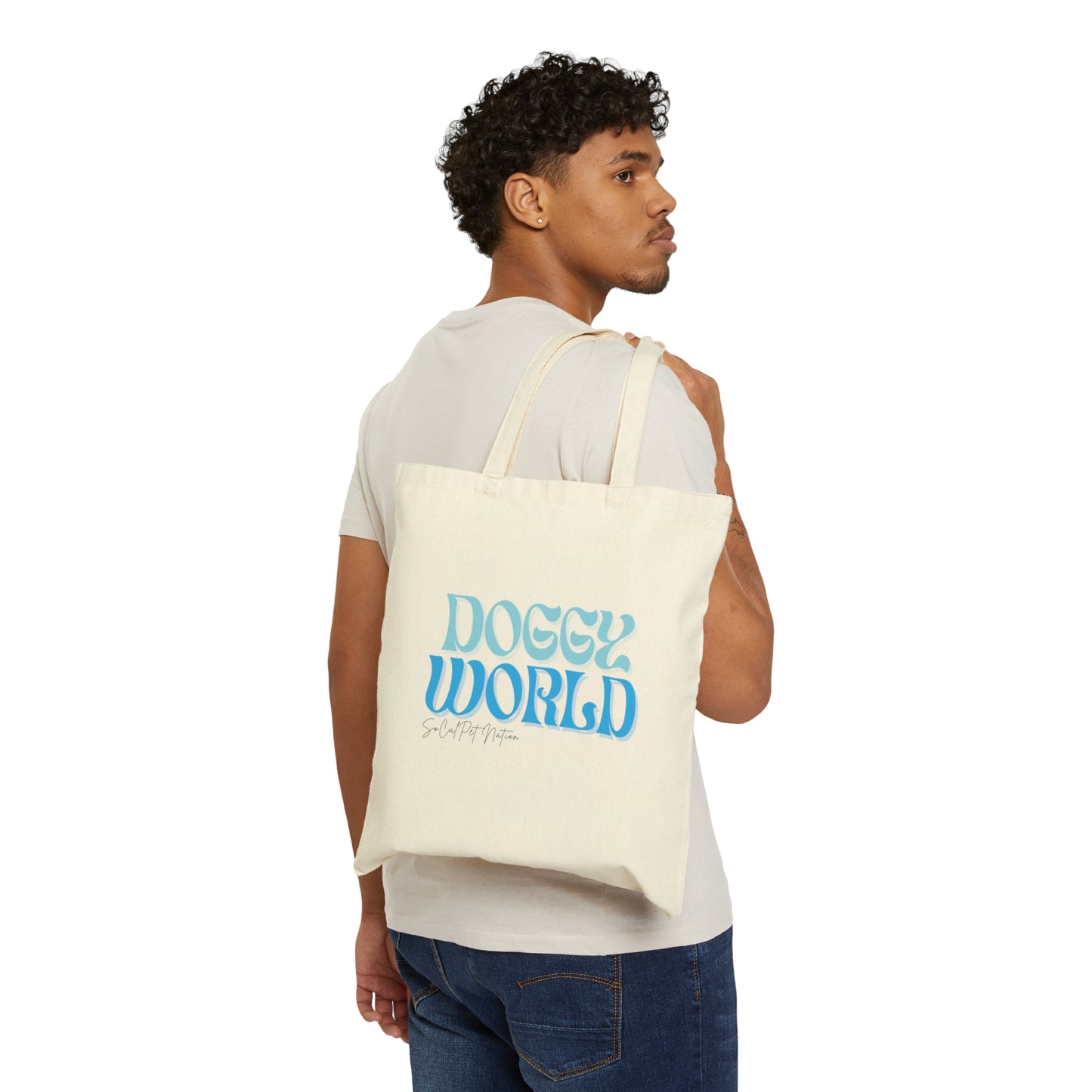 “Doggy World” Cotton Tote