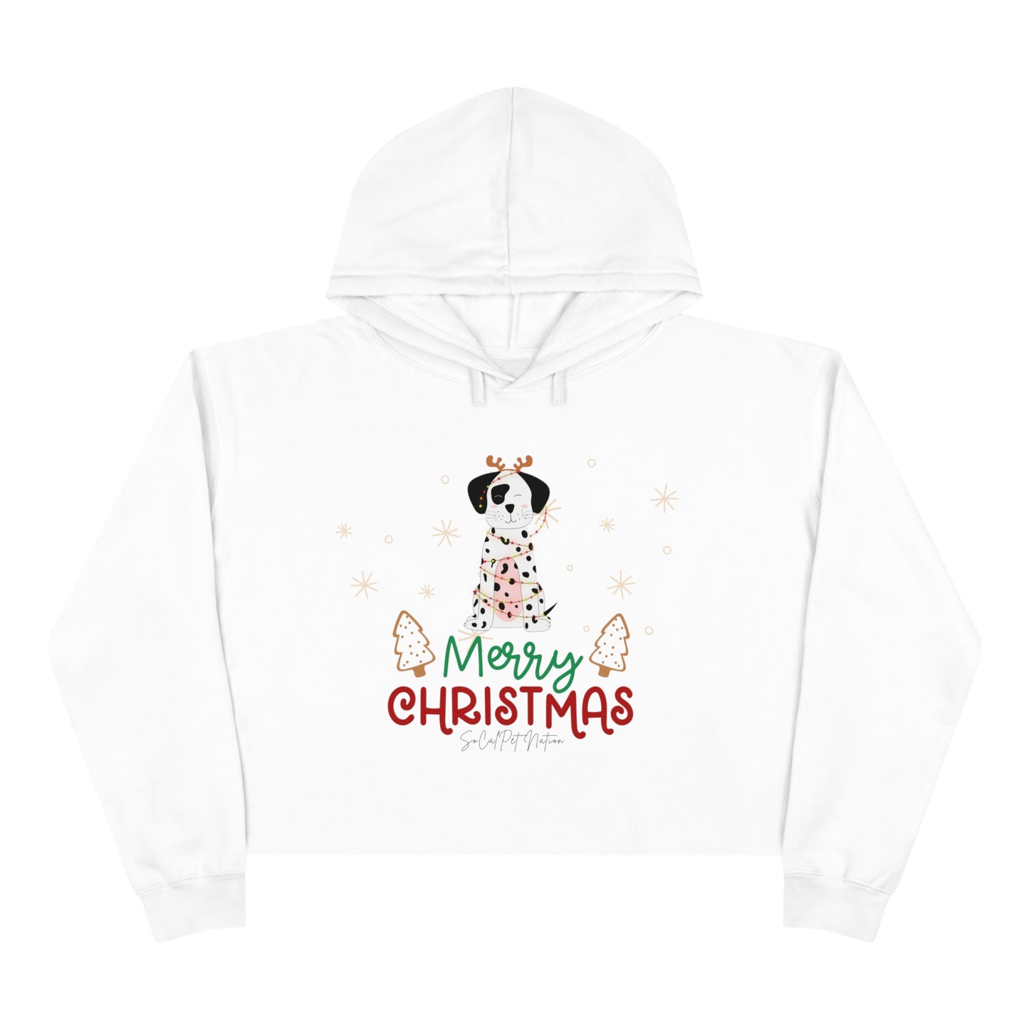 “Merry Christmas Dog” Crop Hoodie