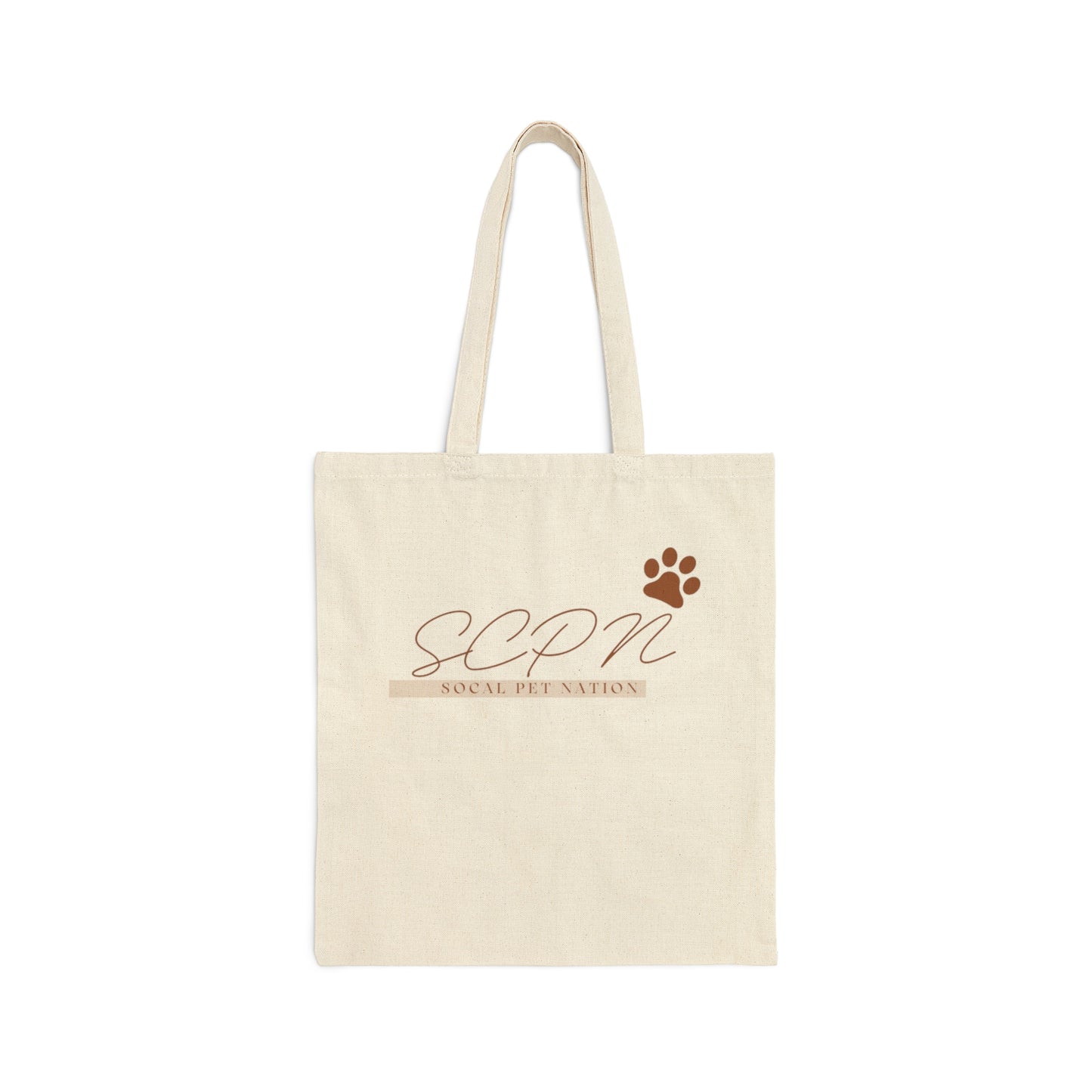 "SCPN" Cotton Canvas Tote Bag