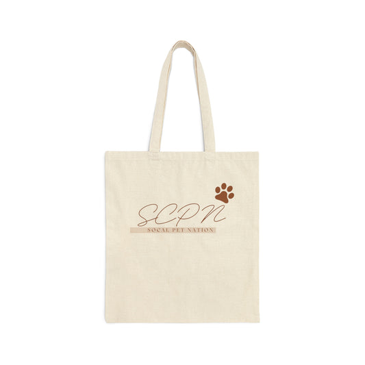 "SCPN" Cotton Canvas Tote Bag