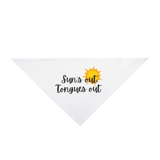 "Sun's Out, Tongue's Out" Pet Bandana