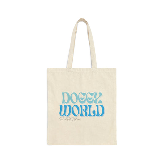 “Doggy World” Cotton Tote