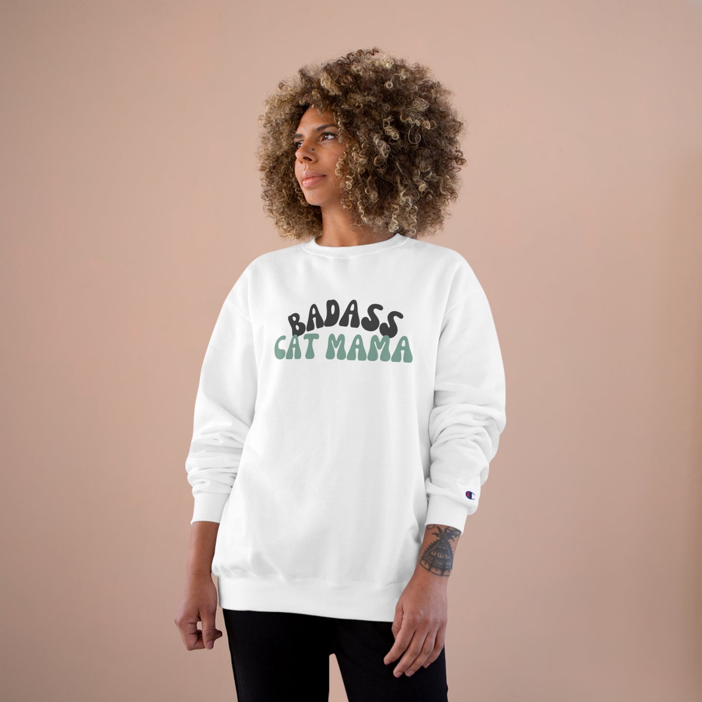 “Badass Cat Mama” Champion Sweatshirt