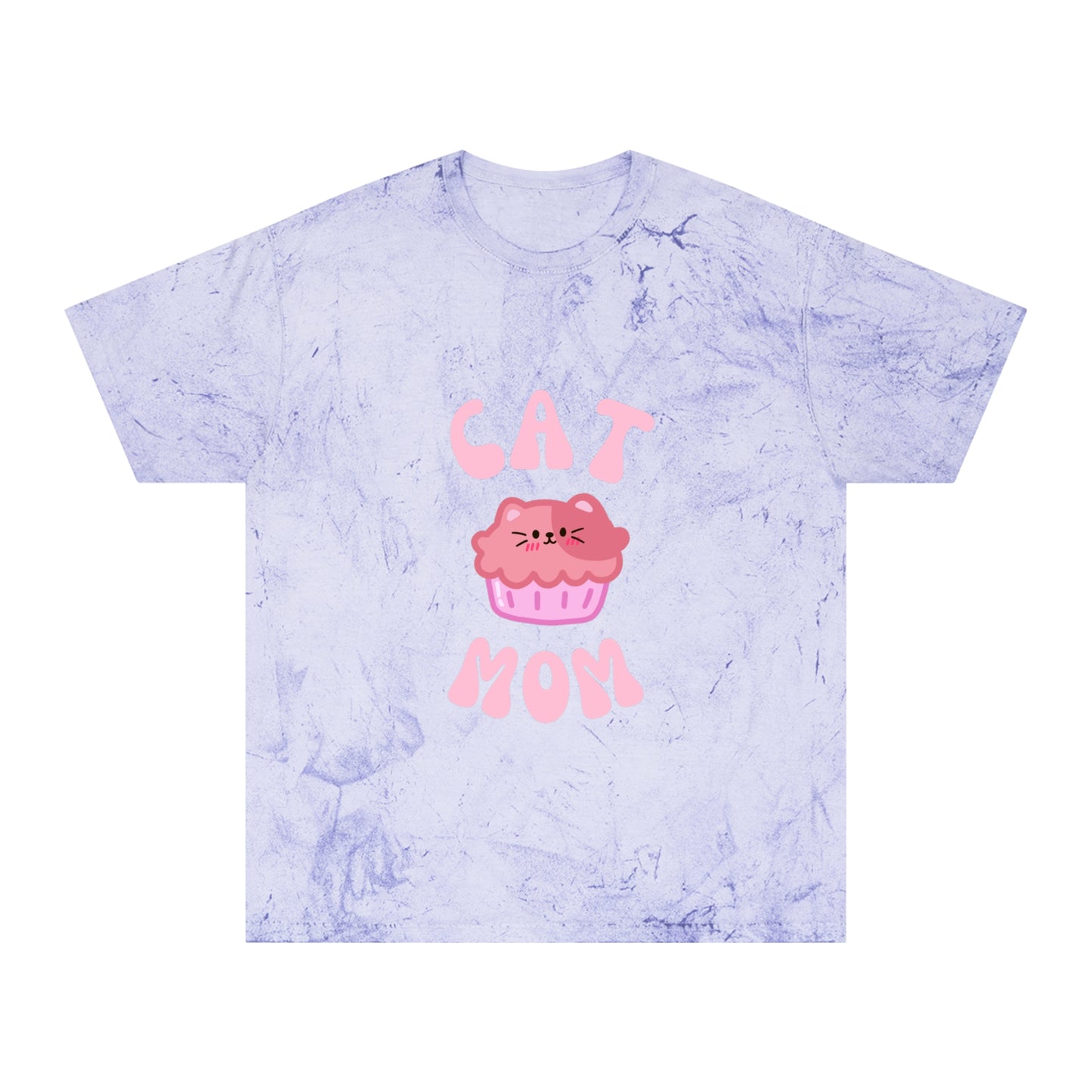 “Cat Mom” Tye Dye Color Blast T-Shirt