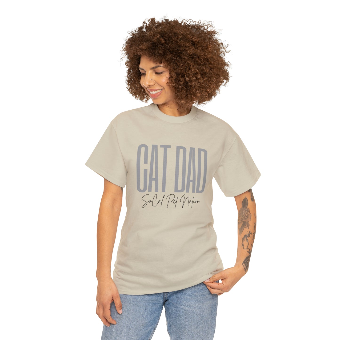 Cat Dad Heavy Cotton Tee