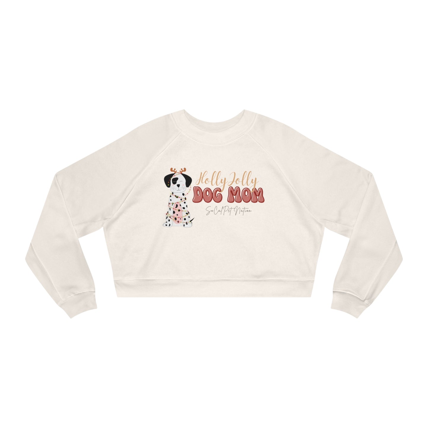 “Holly Jolly Dog Mom” Cropped Crewneck