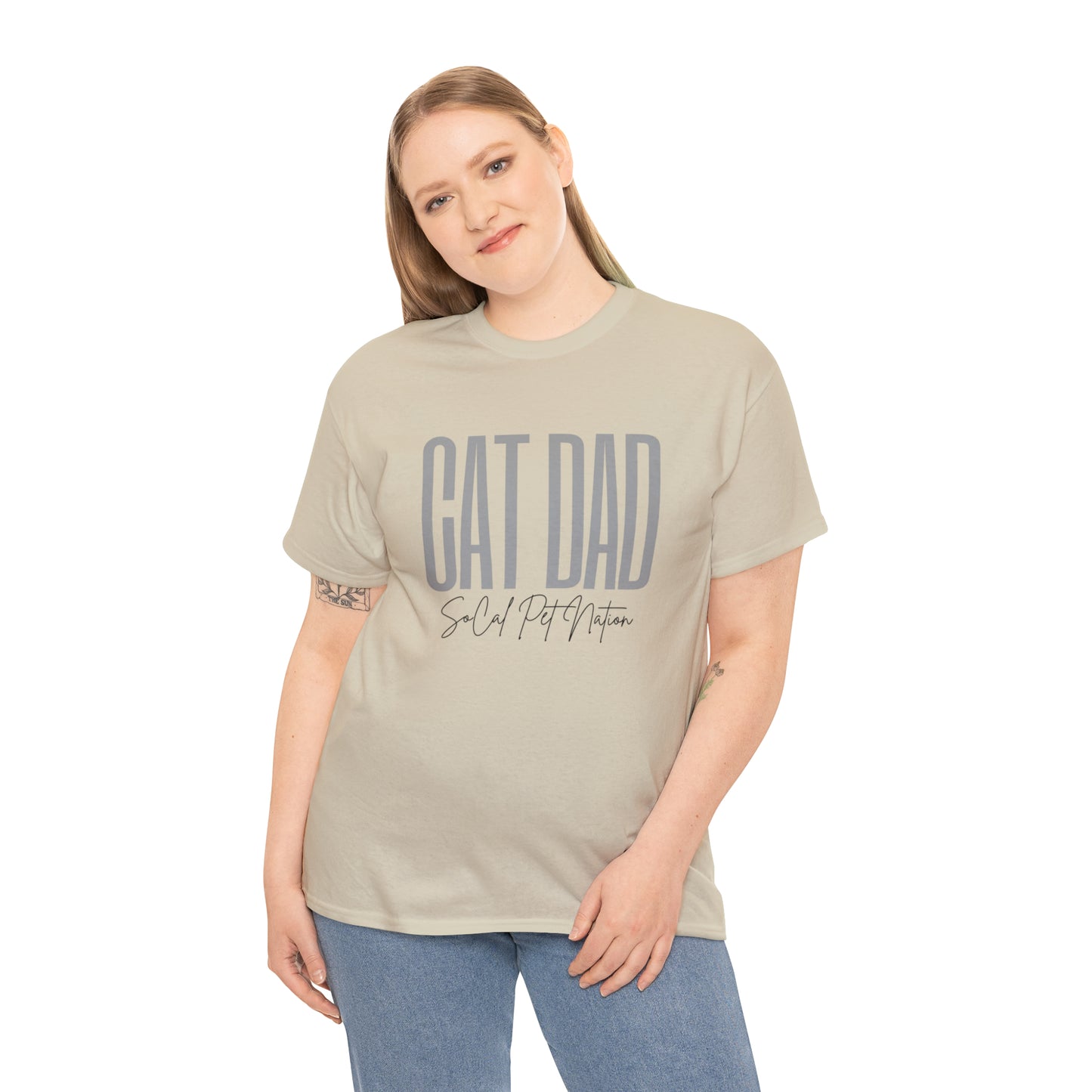 Cat Dad Heavy Cotton Tee