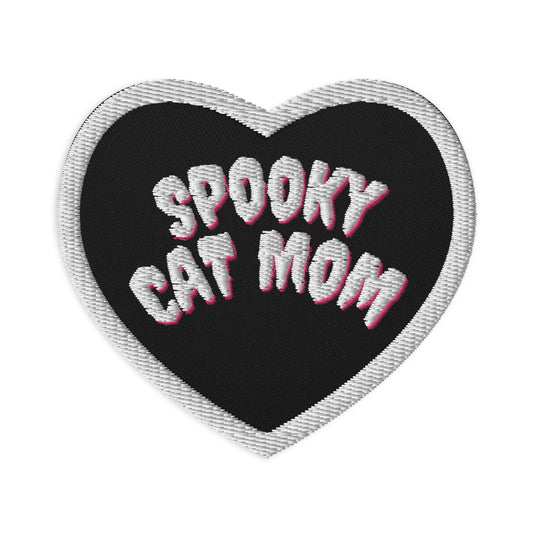 “Spooky Cat Mom” Embroidered Patch