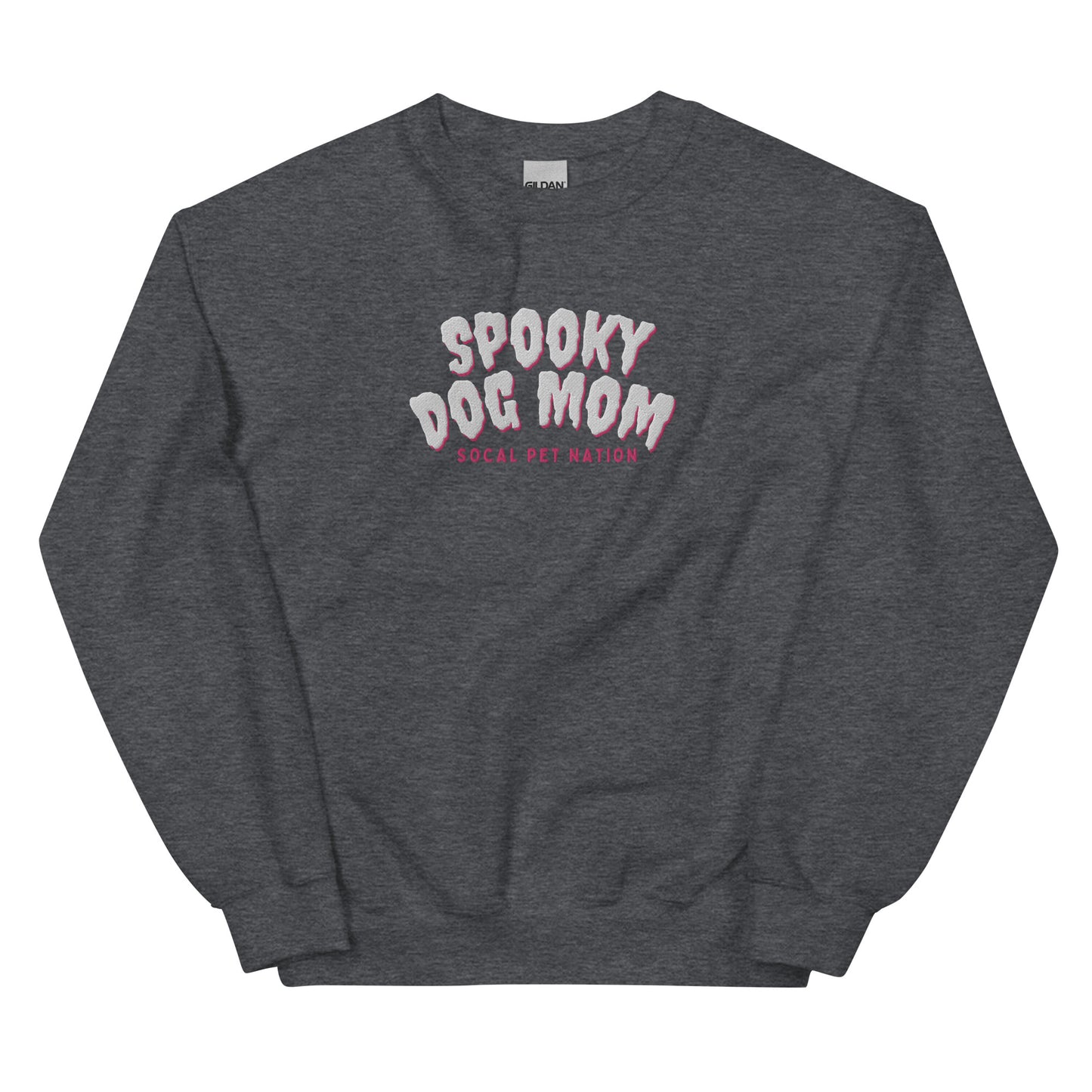 “Spooky Dog Mom” Embroidered Sweatshirt