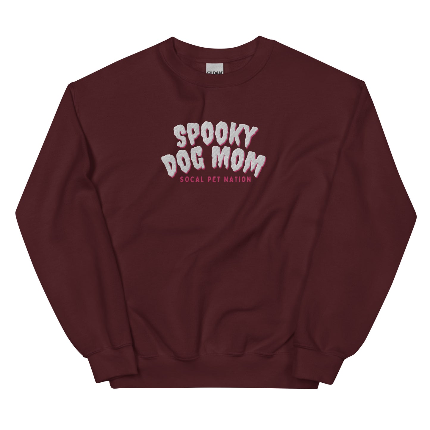 “Spooky Dog Mom” Embroidered Sweatshirt