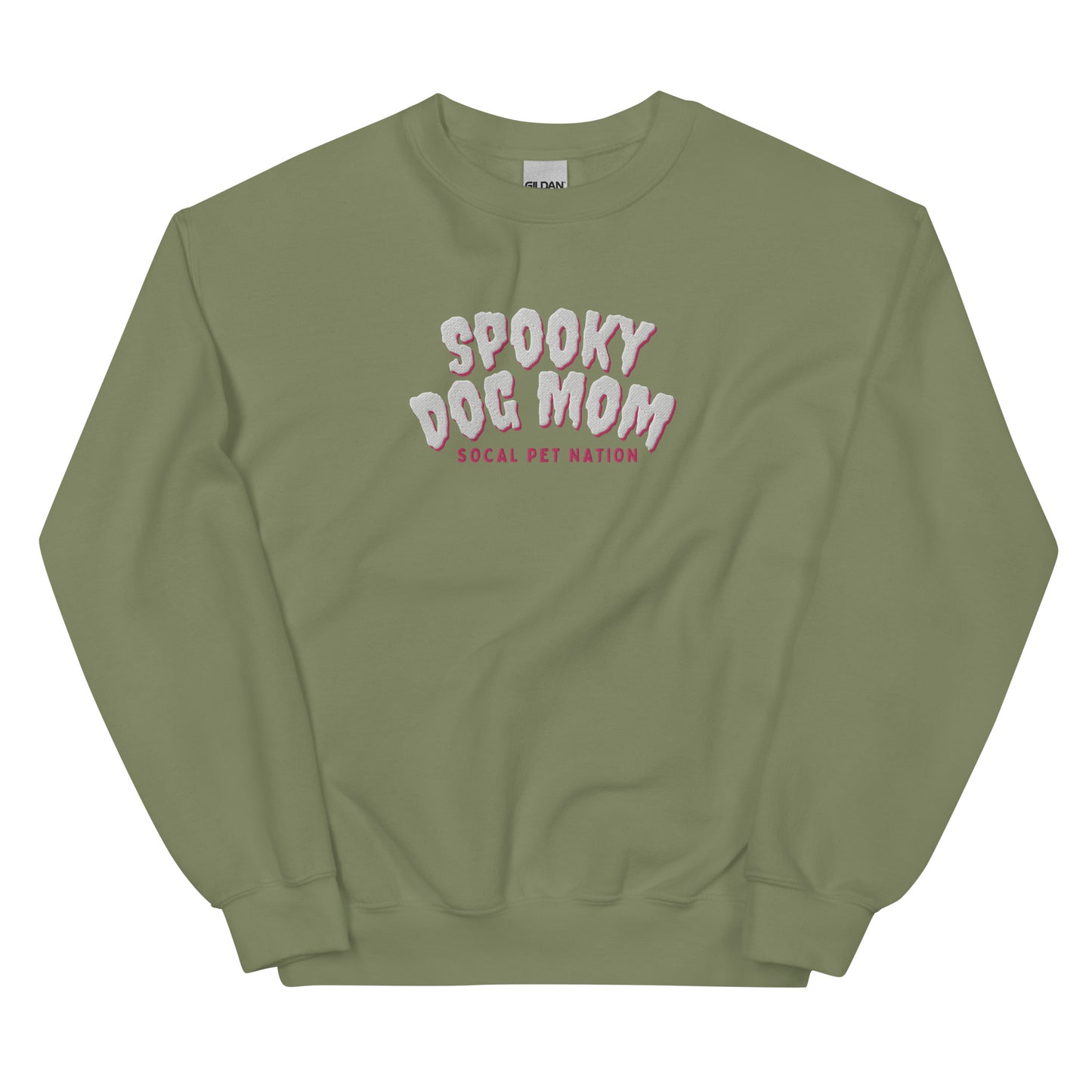 “Spooky Dog Mom” Embroidered Sweatshirt