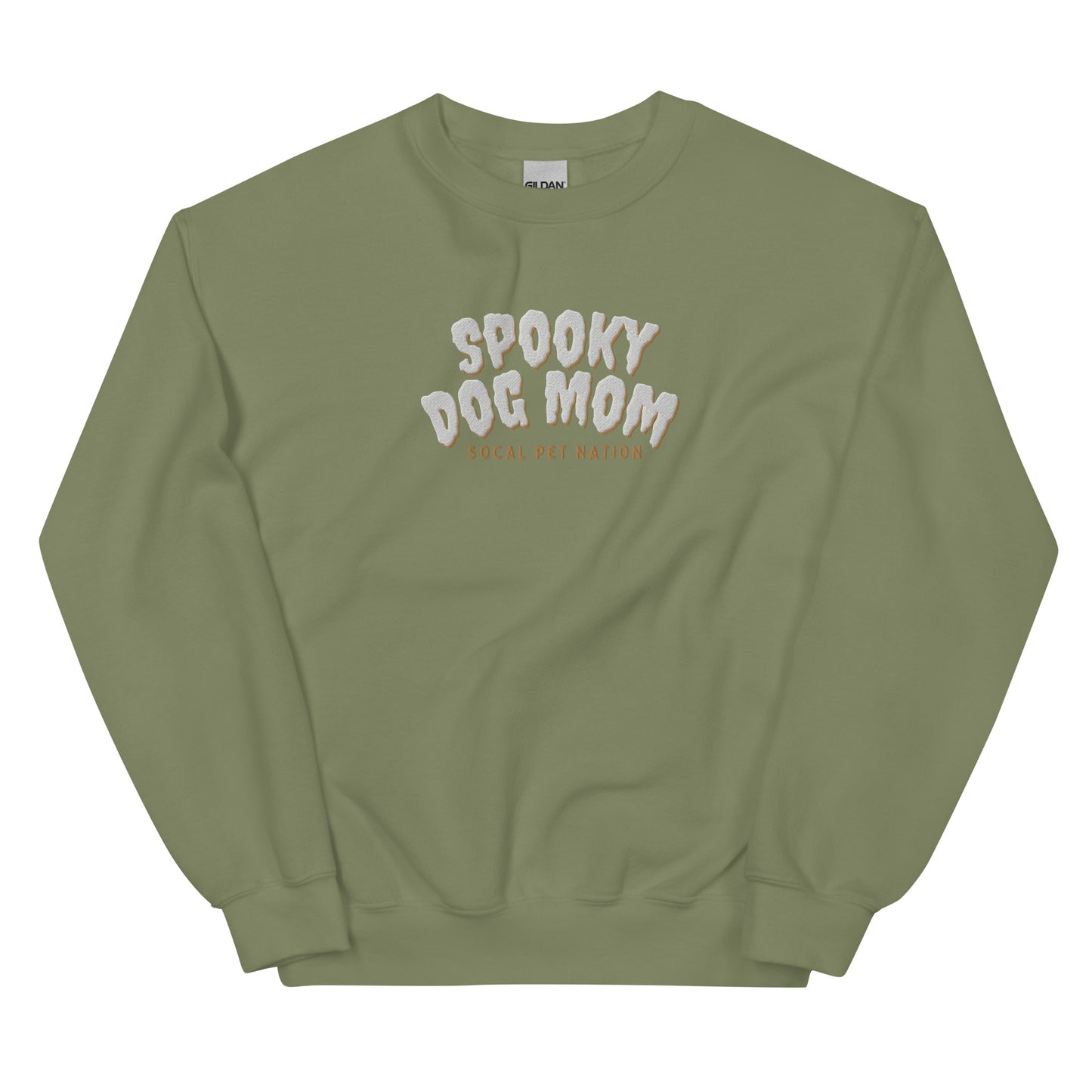 “Spooky Dog Mom” Embroidered Sweatshirt