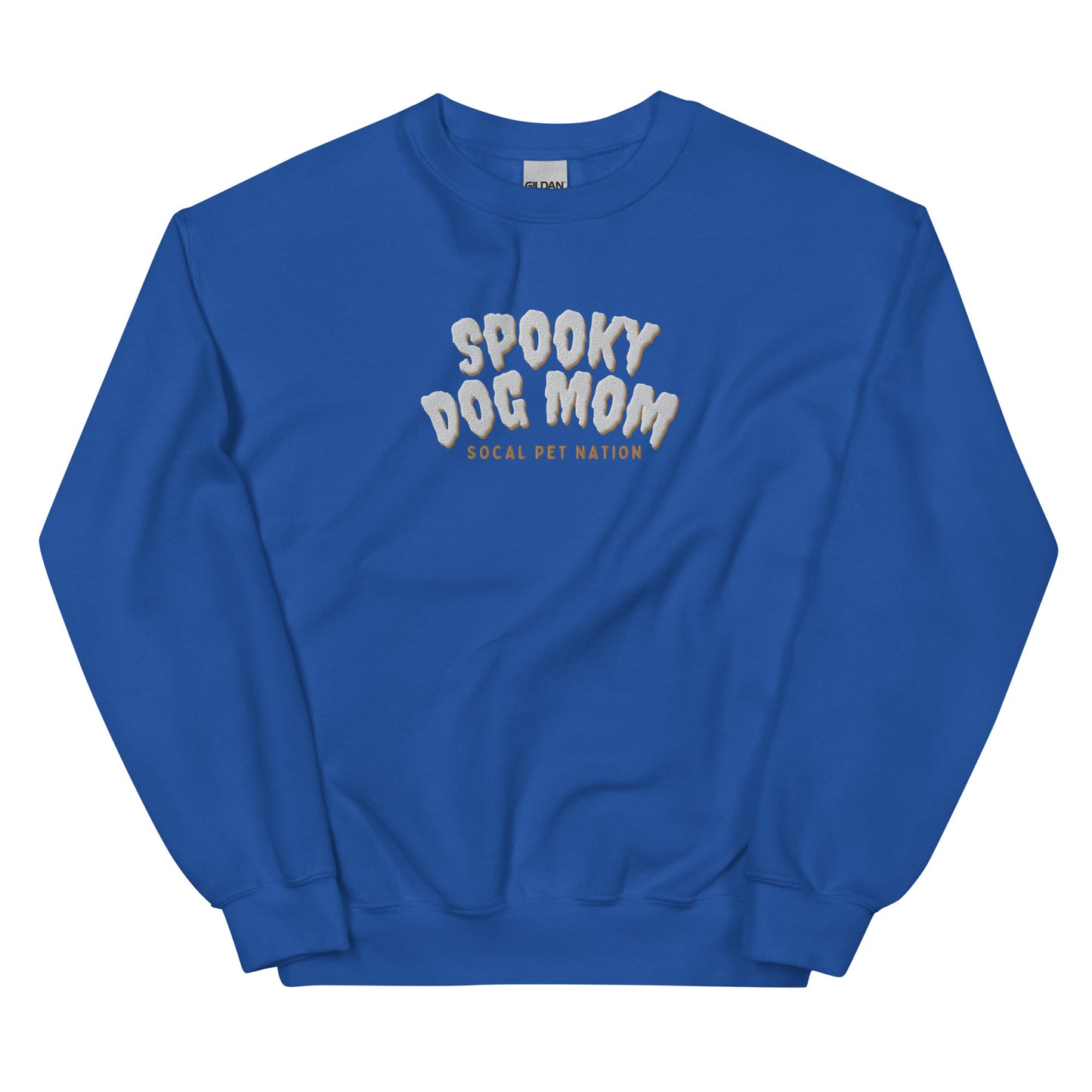 “Spooky Dog Mom” Embroidered Sweatshirt