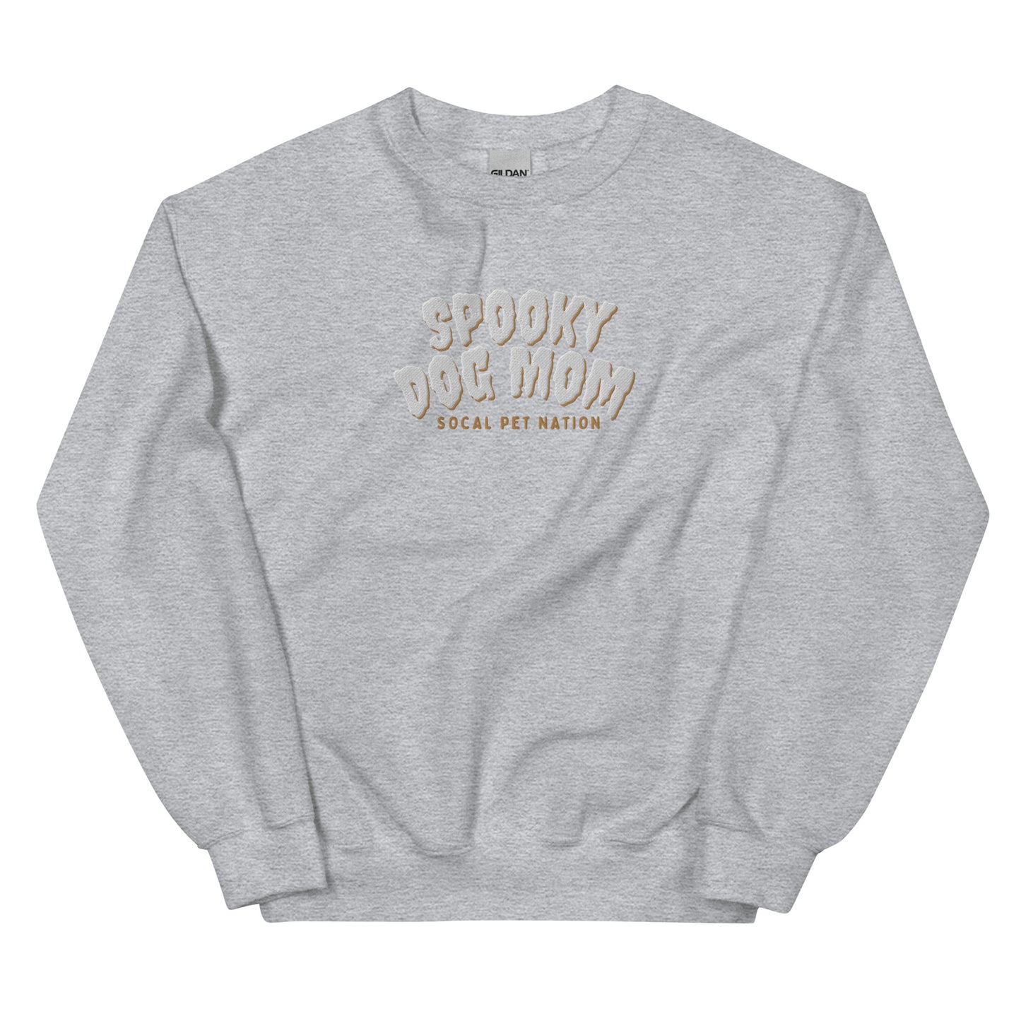 “Spooky Dog Mom” Embroidered Sweatshirt