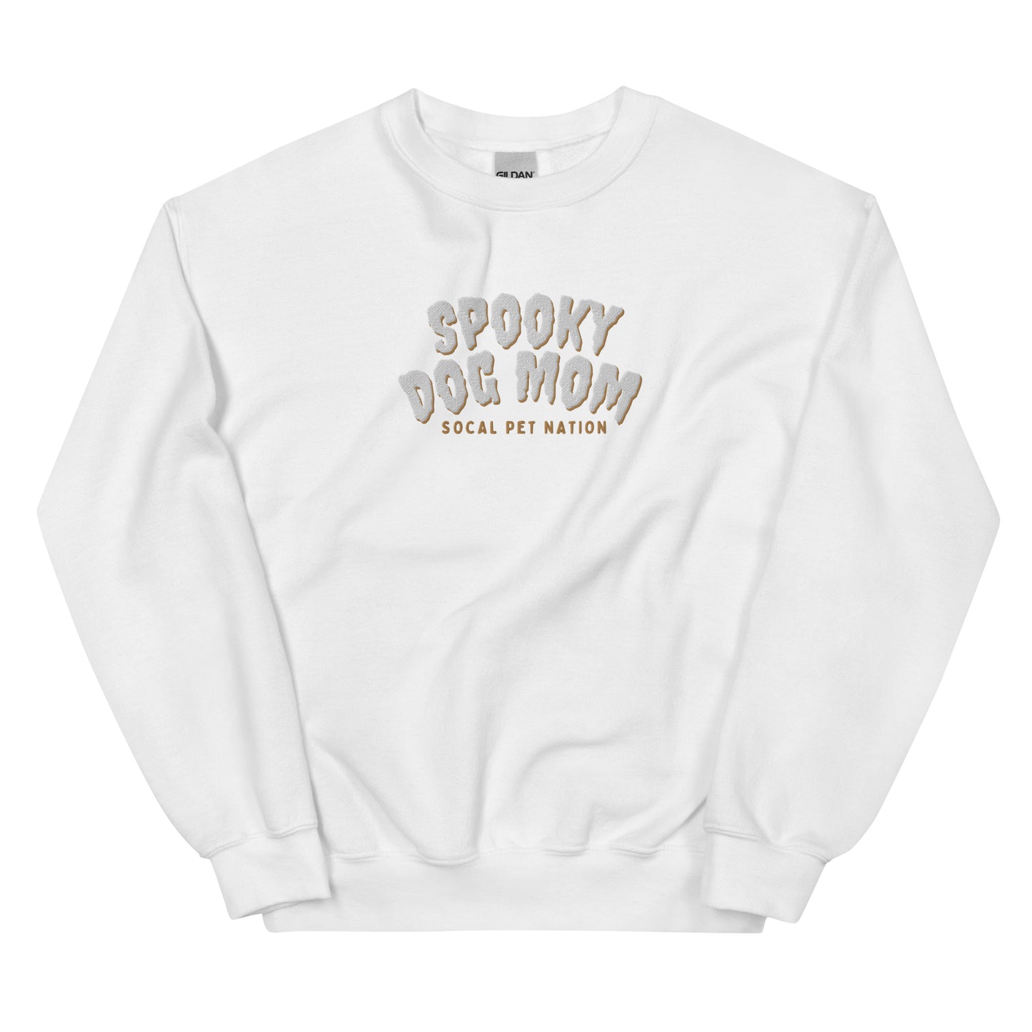 “Spooky Dog Mom” Embroidered Sweatshirt