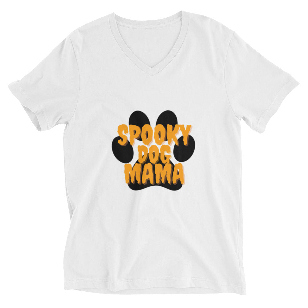 "Spooky Dog Mama" Unisex Short Sleeve V-Neck T-Shirt