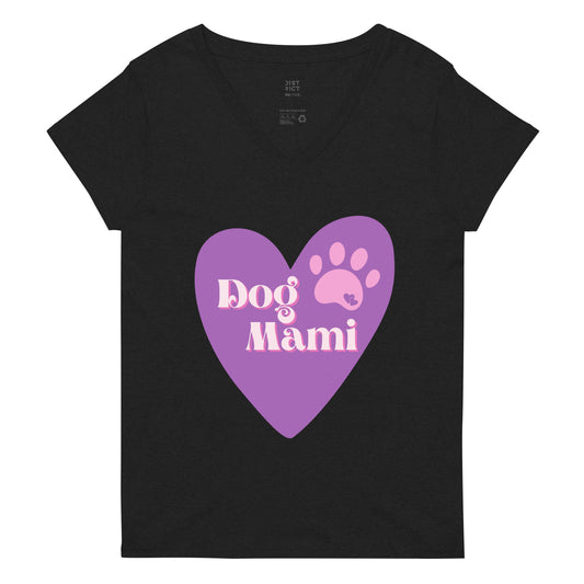 Dog Mami Women’s recycled v-neck t-shirt